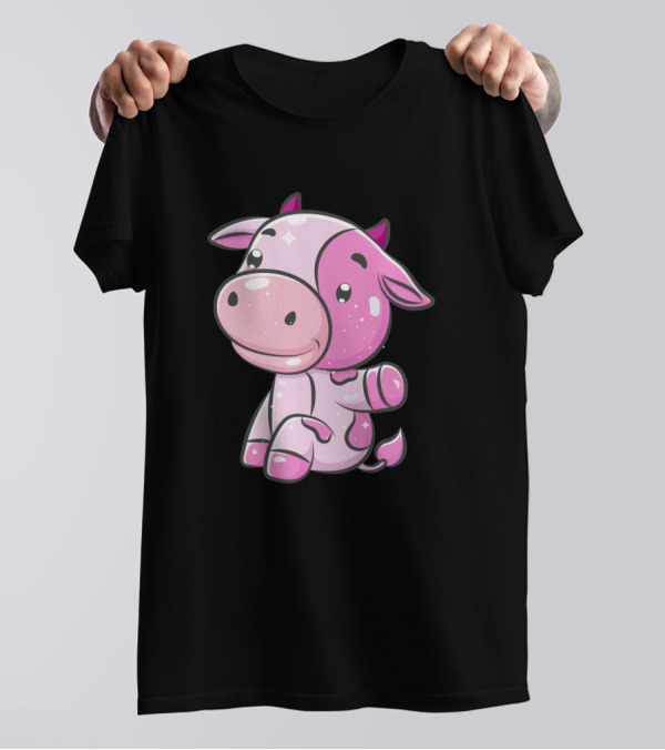 Cows Funny Baby Strawberry Cow Cartoon 774 Farming T-Shirt