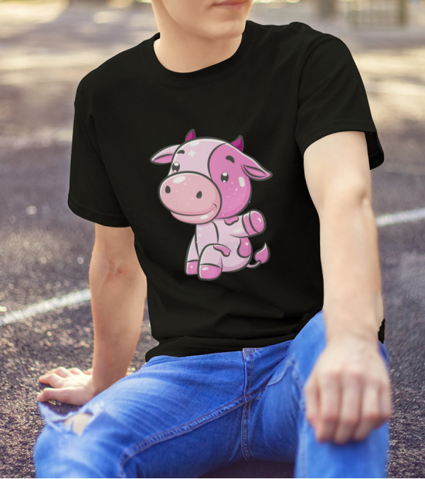 Cows Funny Baby Strawberry Cow Cartoon 774 Farming T-Shirt