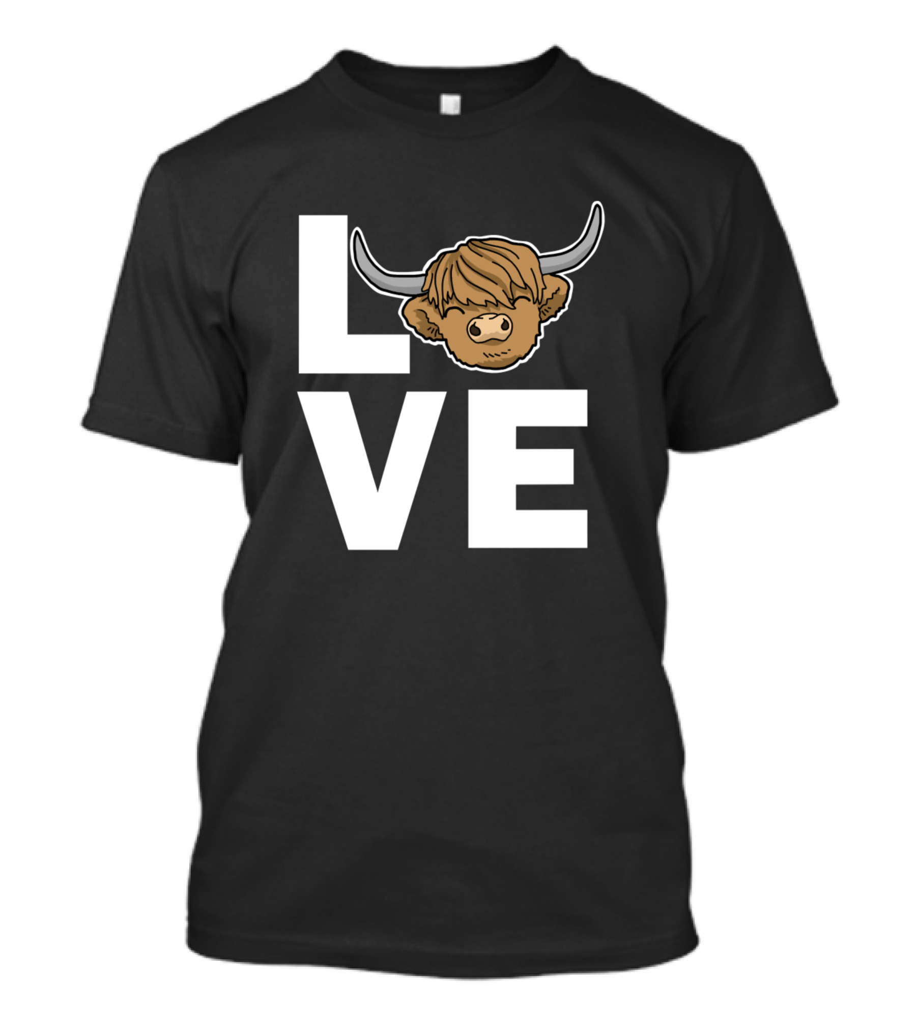LOVE Cows Spirit Animal Women Cow Scottish Highlander T-Shirt