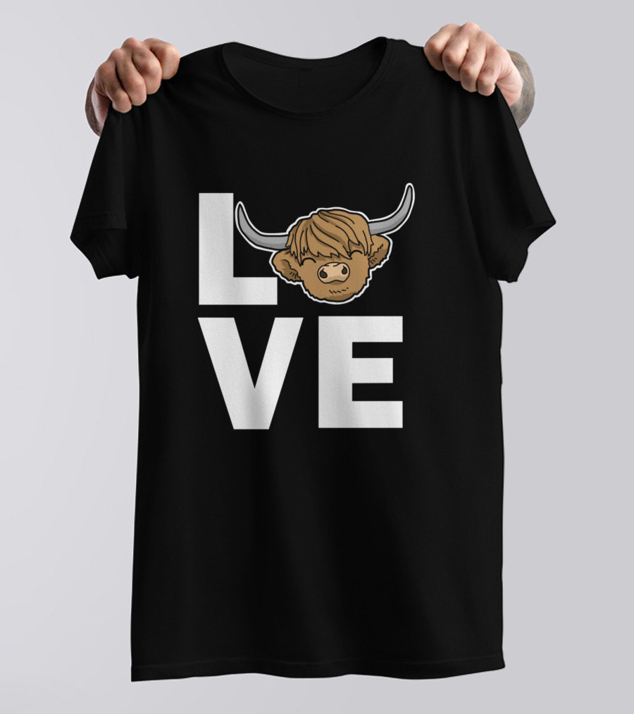 LOVE Cows Spirit Animal Women Cow Scottish Highlander T-Shirt