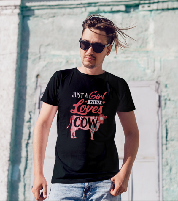 Just A Girl Who Loves Cow T-Shirt