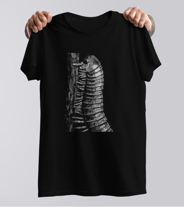 Crawl Silver Millipede On Tree Trunk T-Shirt