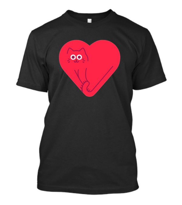 Cute Cat Heart T-Shirt