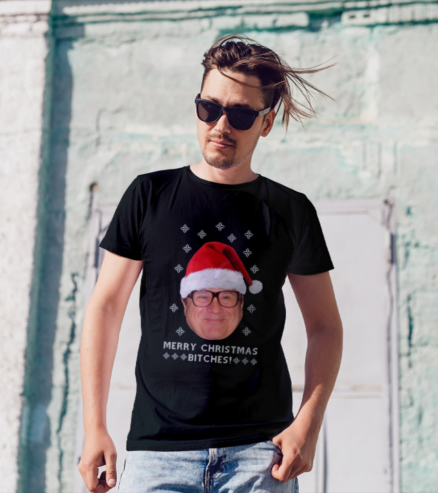 Merry Christmas Bitches Danny Devito Santa Hat T-Shirt