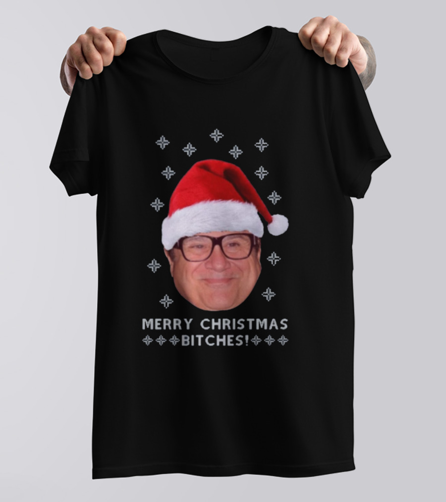 Merry Christmas Bitches Danny Devito Santa Hat T-Shirt
