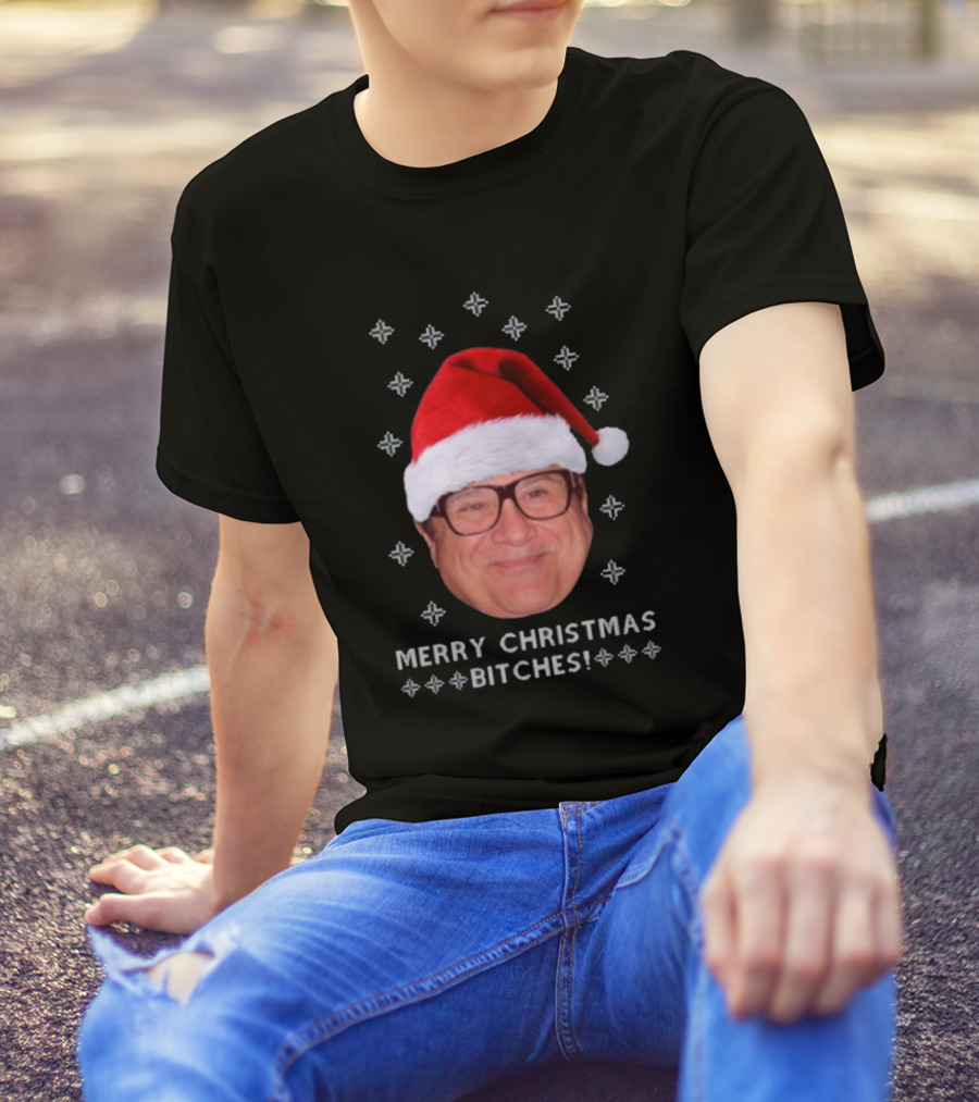 Merry Christmas Bitches Danny Devito Santa Hat T-Shirt