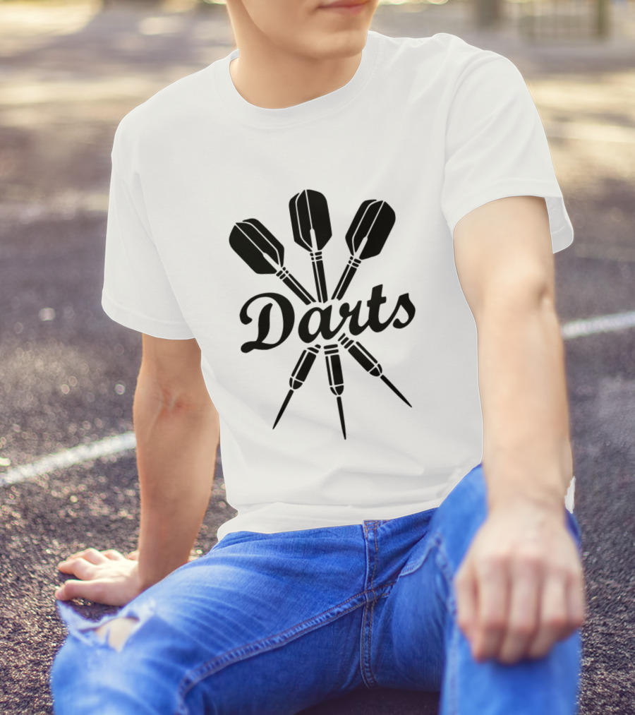 Darts Dart Darts With Dartboard Style Darts T-Shirt