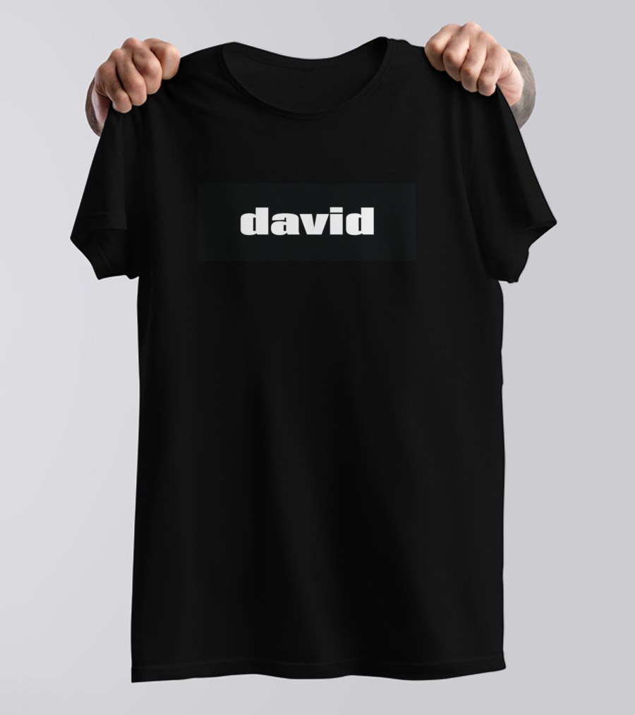 David Bold Minimalist Black T-Shirt