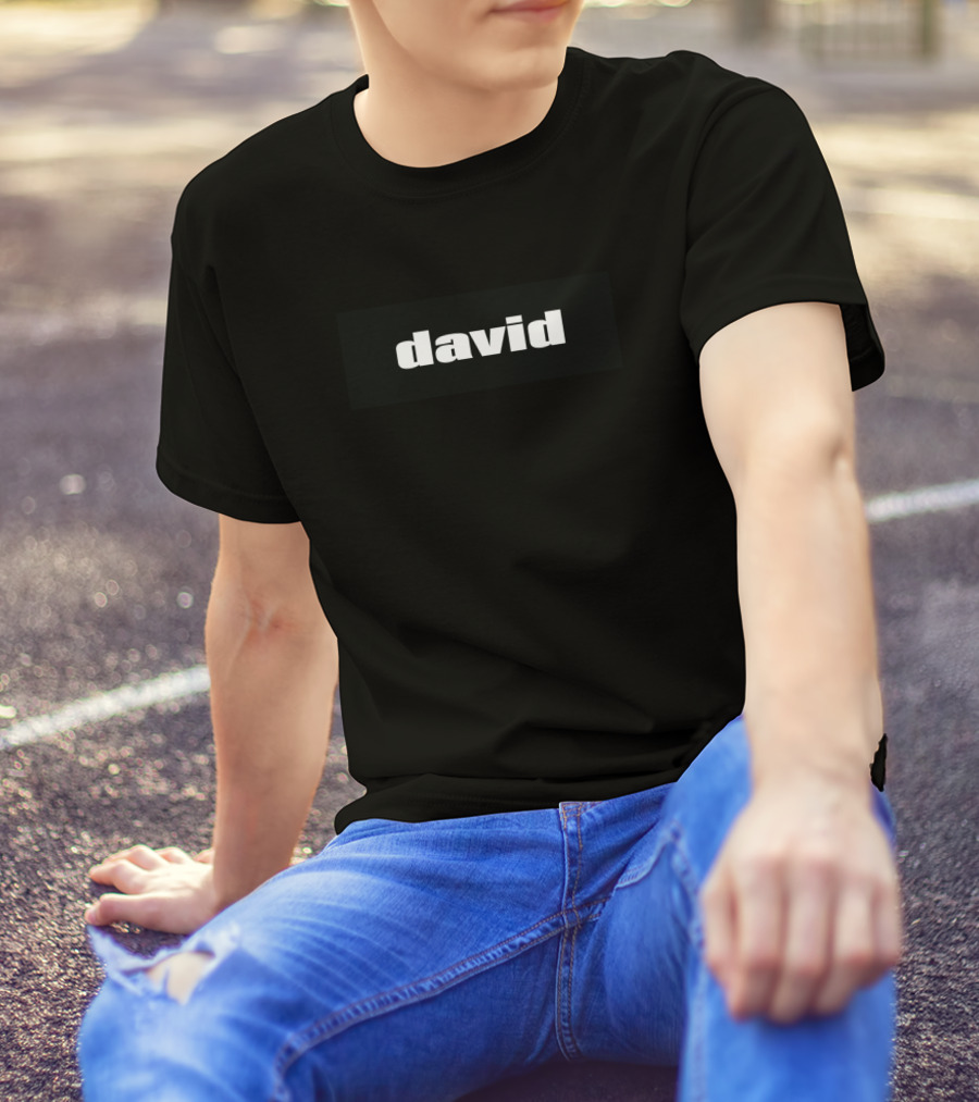 David Bold Minimalist Black T-Shirt