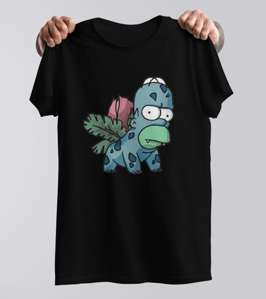 Dinosaur Homer Bulbasaur Mashup Crossover T-Shirt