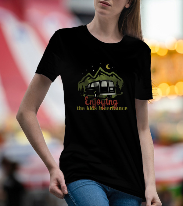 Enjoying The Kids Inheritance Mountains Van Adventure T-Shirt