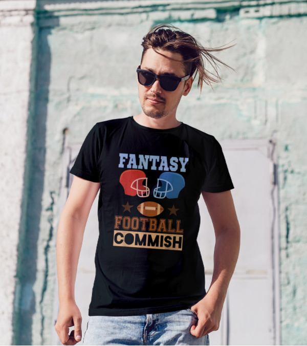 Fantasy Football Commish Helmet Showdown T-Shirt