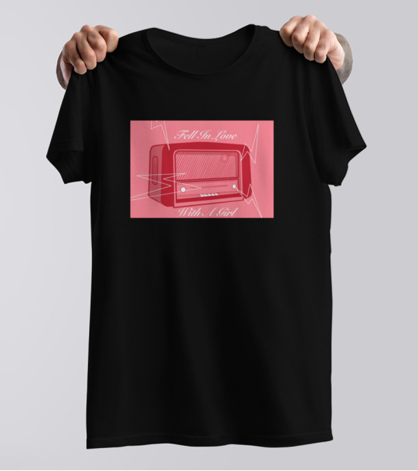 Fell In Love With A Girl Retro Radio Red Pink Lightning T-Shirt