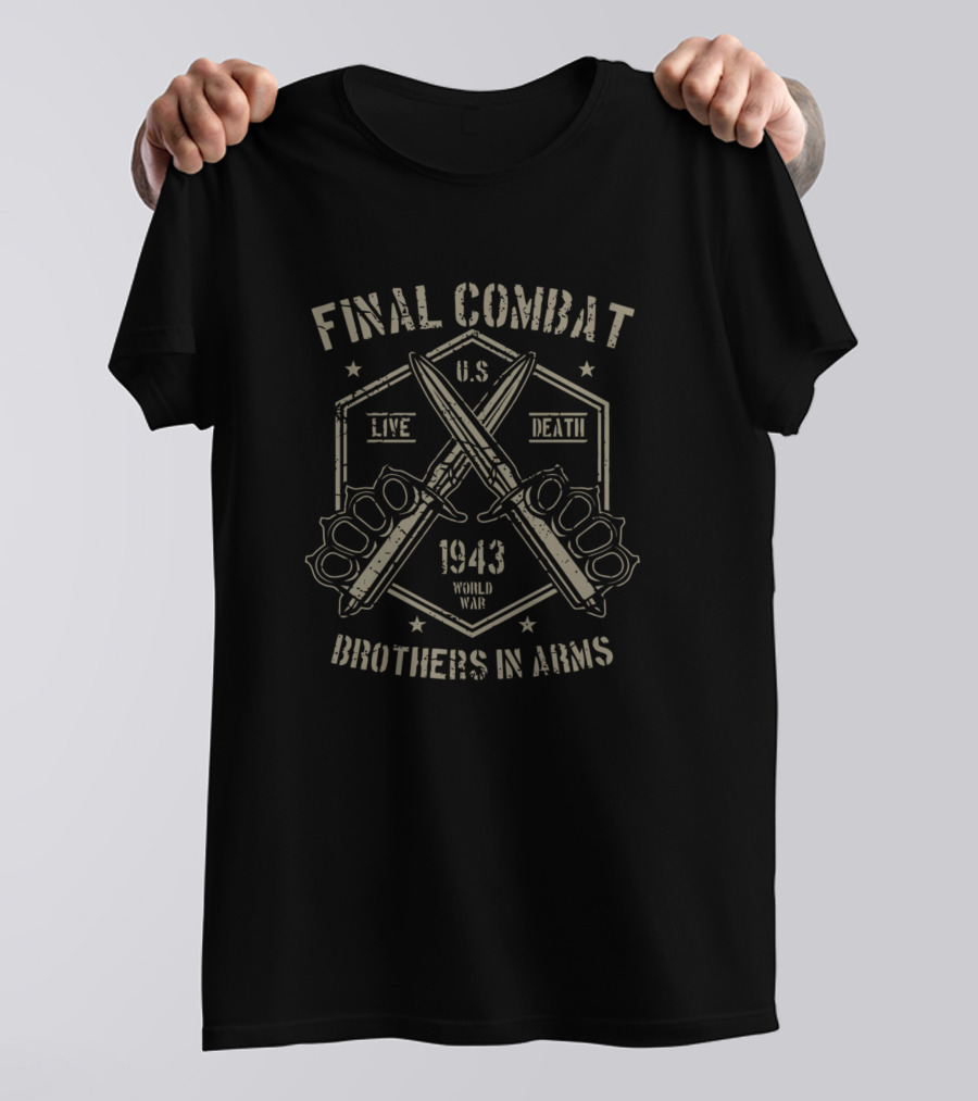 Final Combat U.S. 1943 World War Brothers In Arms Live Death Mural T-Shirt