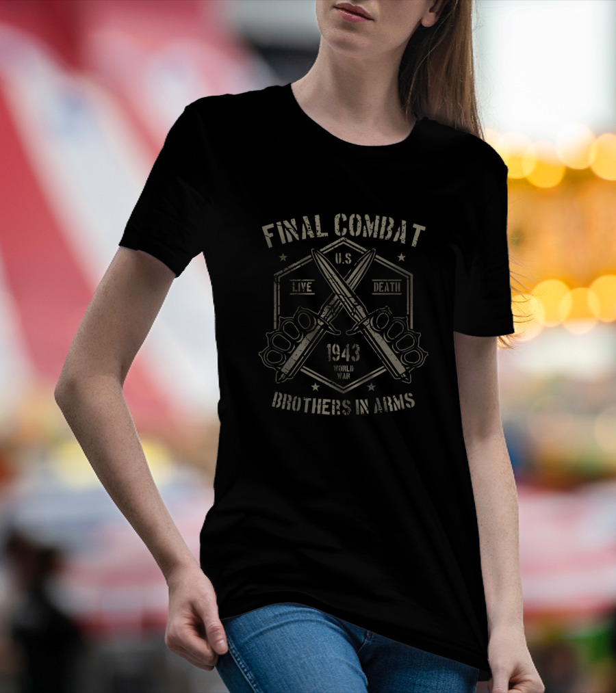 Final Combat U.S. 1943 World War Brothers In Arms Live Death Mural T-Shirt