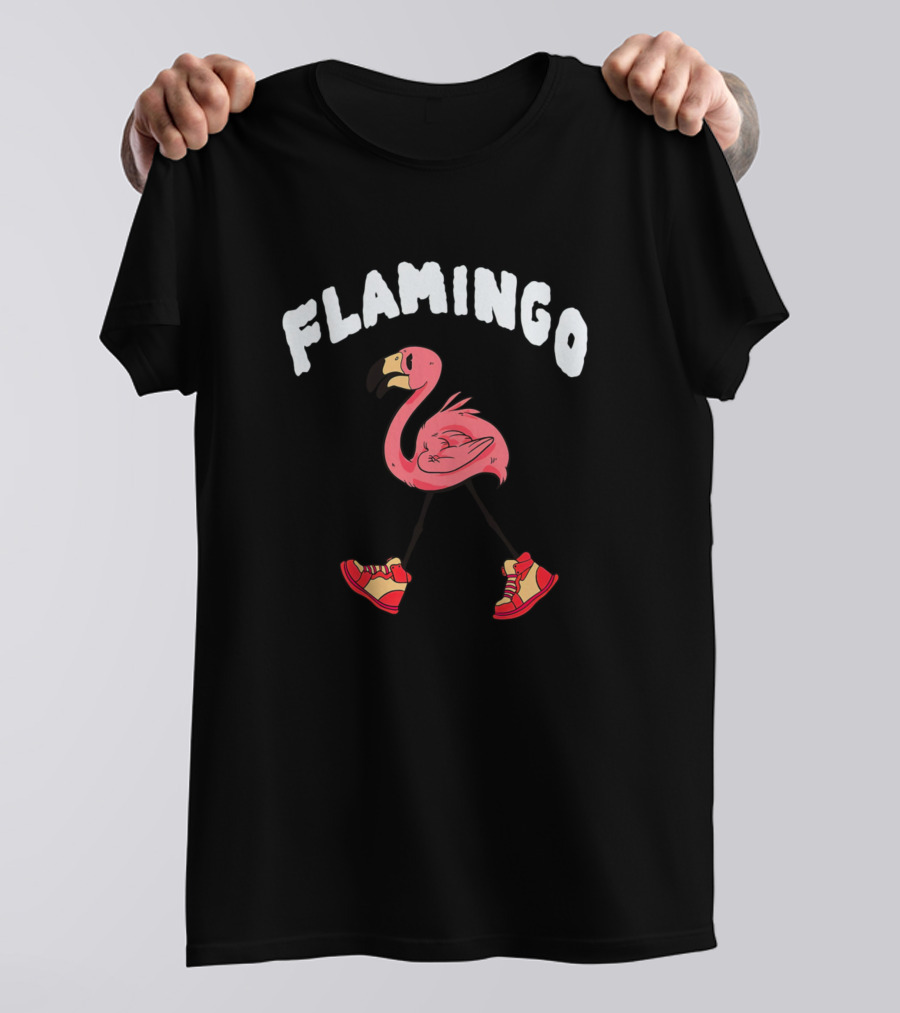 Flamingo Walk Boot Boy Gaming Sneaker T-Shirt
