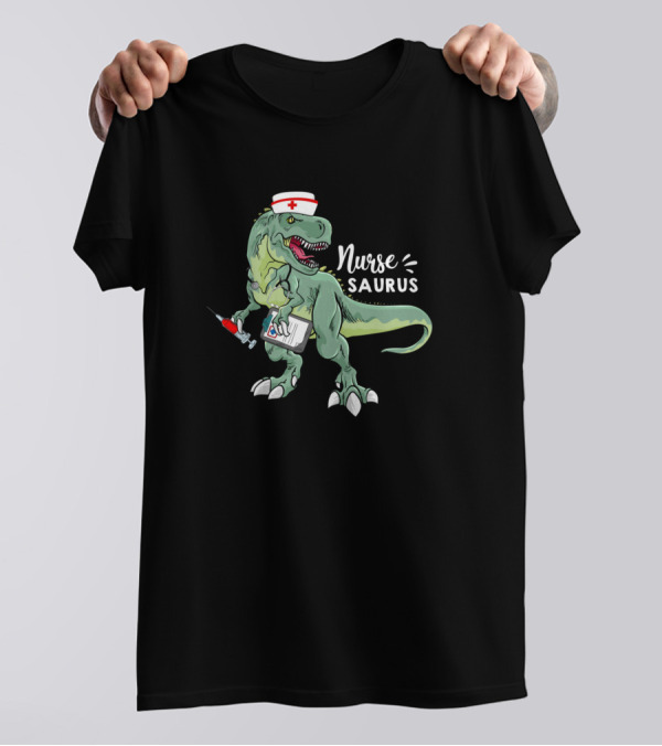 Nurse Saurus Trex Dinosaur Doctor Medical Fun T-Shirt