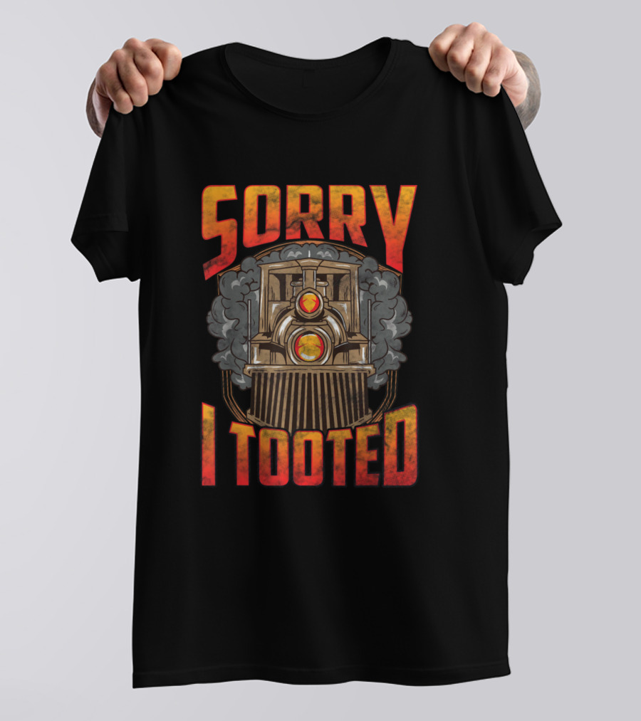 Sorry I Tooted Train Kids Boys Funny T-Shirt