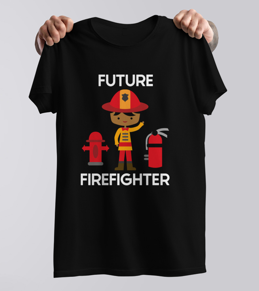 Future Firefighter Kids Black Girl Dreamjob Hero T-Shirt