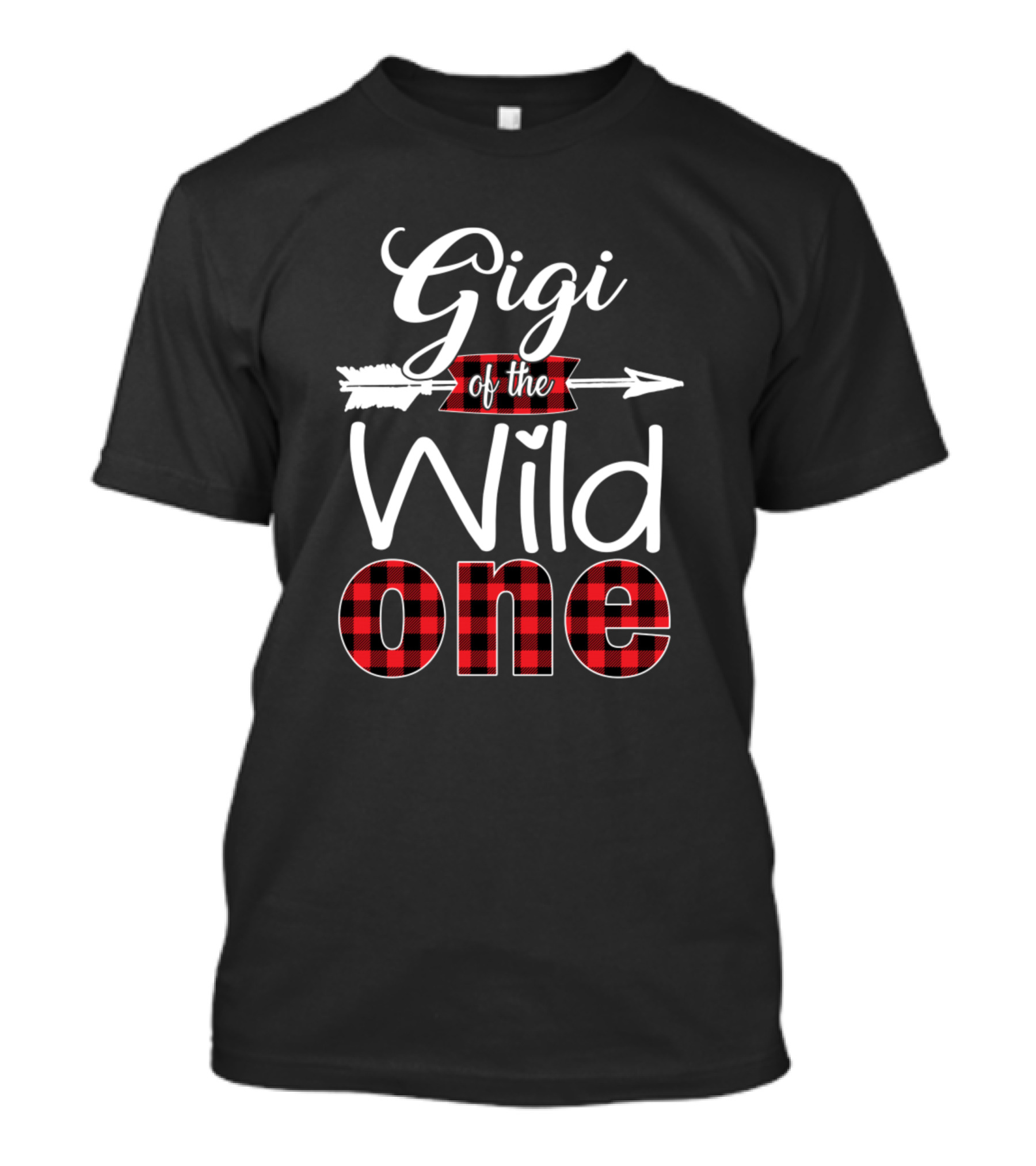 Gigi Of The Wild One Buffalo Plaid First Birthday T-Shirt