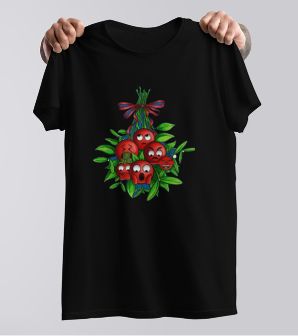 Grossed Out Mistletoe Funny Faces T-Shirt
