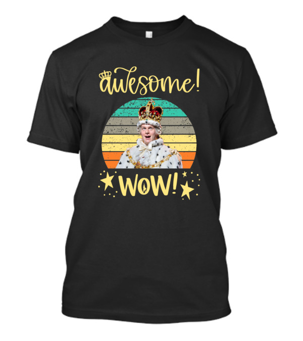 Hamilton King George Awesome Wow Vintage Retro Stripes T-Shirt