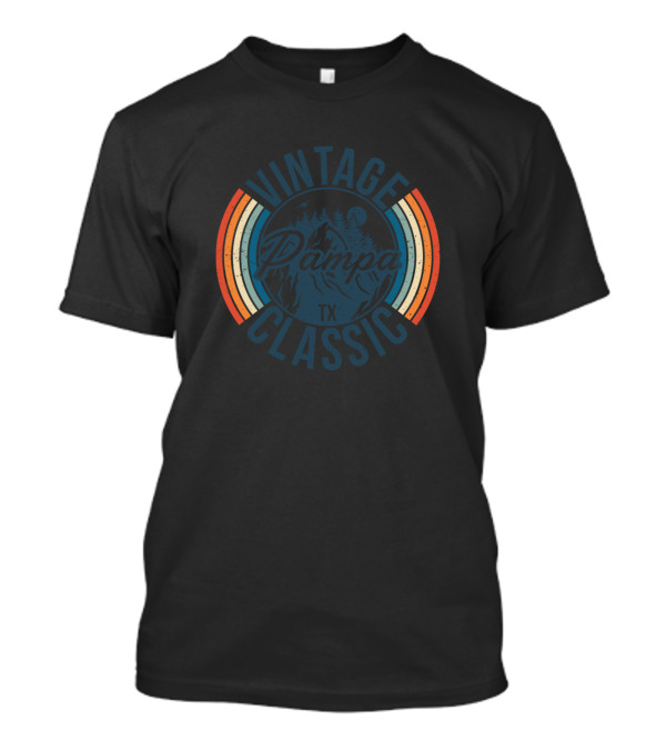 Vintage Classic Pampa Texas TX Retro Mountain Scene T-Shirt