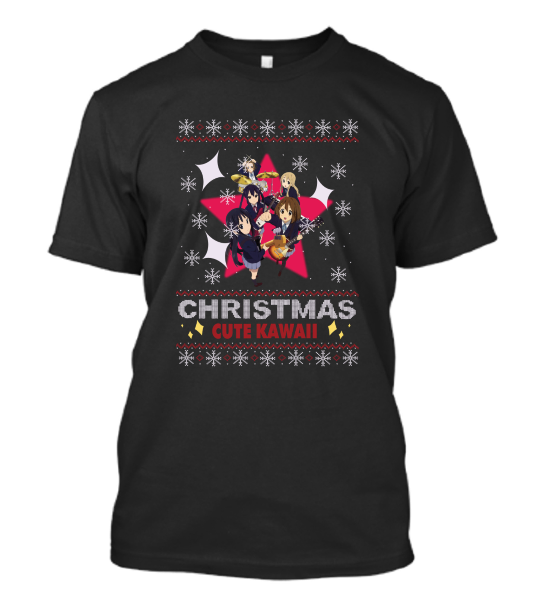 Christmas Cute Kawaii K-On Anime Manga T-Shirt