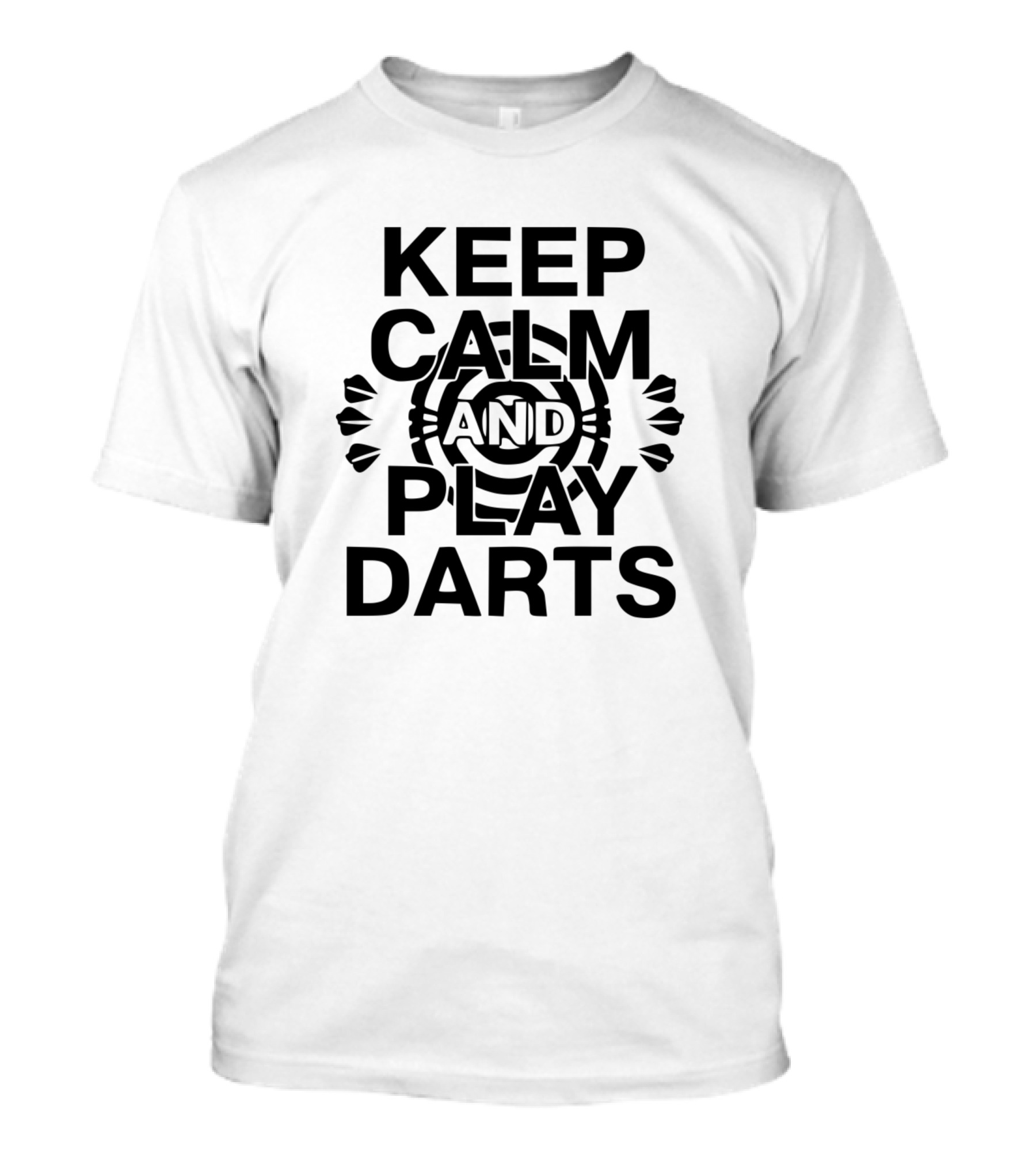 Keep Calm And Play Darts Dartboard Target Arrows T-Shirt