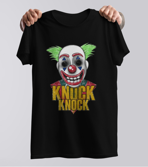 Knock Knock Clown With Green Hair And Red Nose T-Shirt