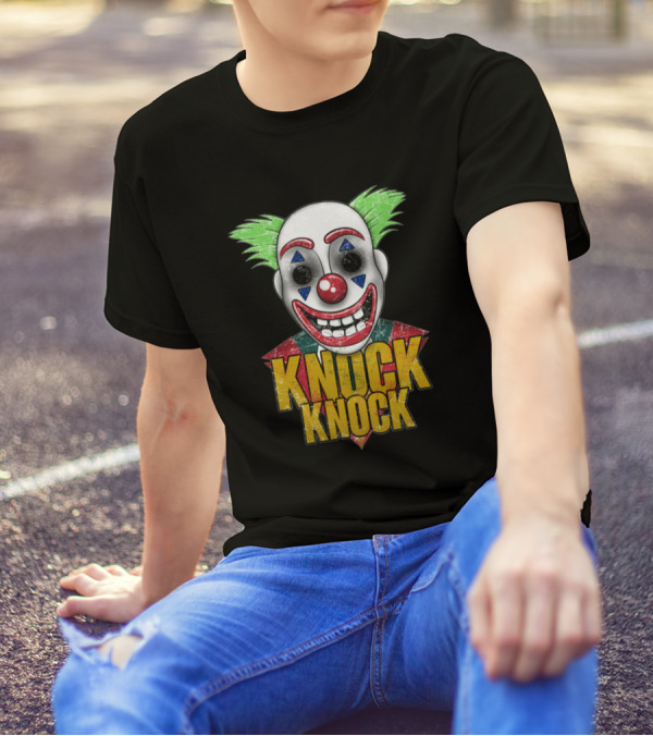 Knock Knock Clown With Green Hair And Red Nose T-Shirt