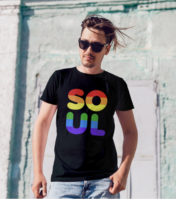 Soulmate Lesbian Gay Couple Rainbow Pride T-Shirt