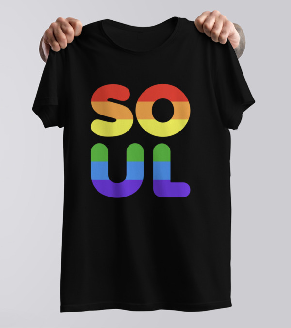 Soulmate Lesbian Gay Couple Rainbow Pride T-Shirt