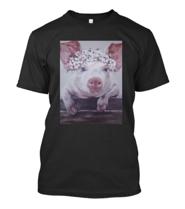 Lily Pig With Flower Crown T-Shirt