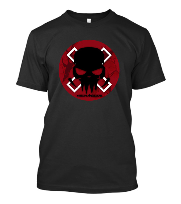 Mechagod Video Game Blowout Skull Mask Emblem T-Shirt