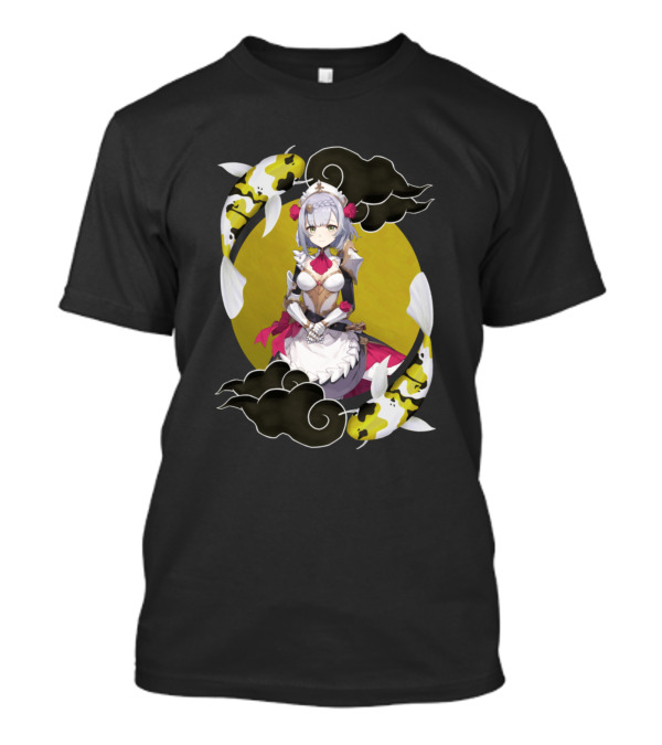 Noelle Genshin Impact Koi Fish Black And Yellow T-Shirt