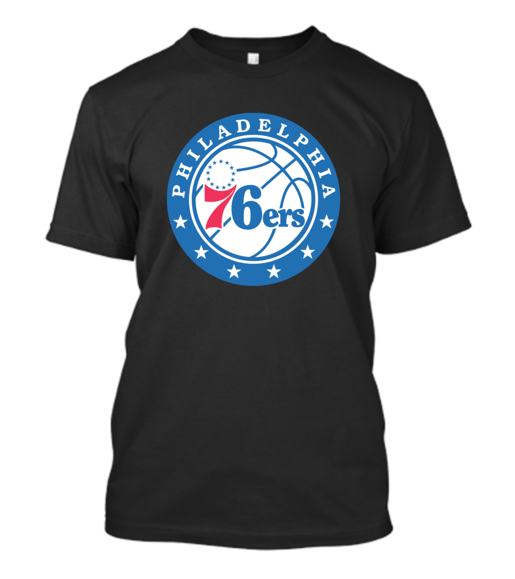 Philadelphia 76Ers Basketball Logo With Circle And Stars T-Shirt