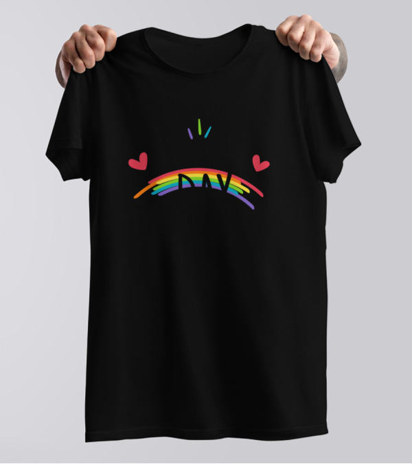Pride Day Rainbow Hearts T-Shirt