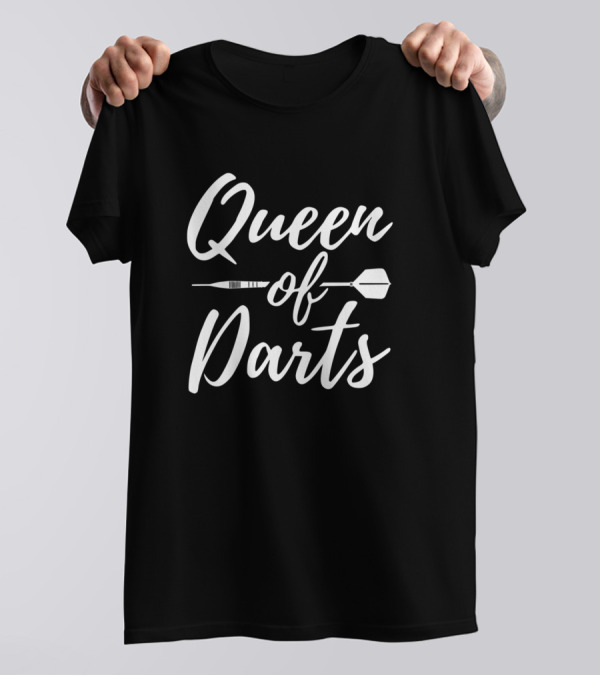 Queen Of Darts With Dart Motif T-Shirt