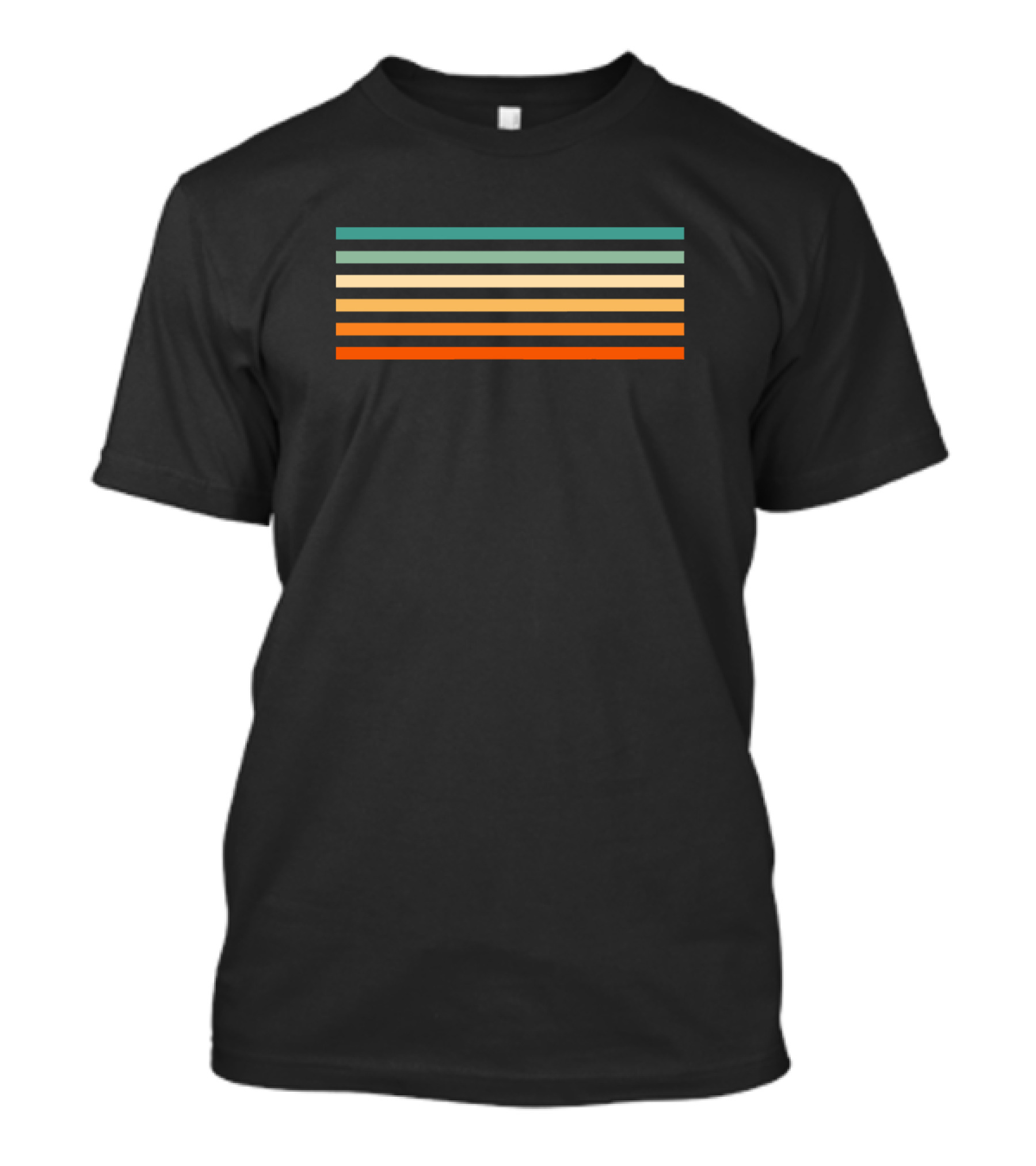 Retro Stripes Colour Horizontal Sunset Palette T-Shirt