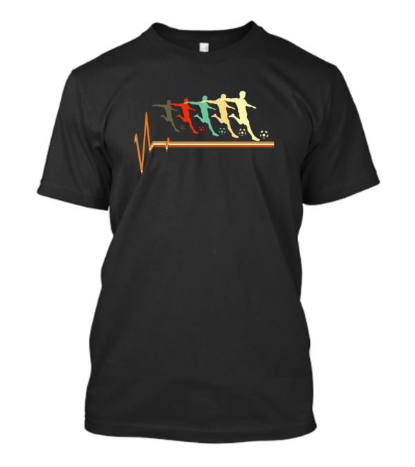 Retro Vintage Soccer Heartbeat Love Player T-Shirt