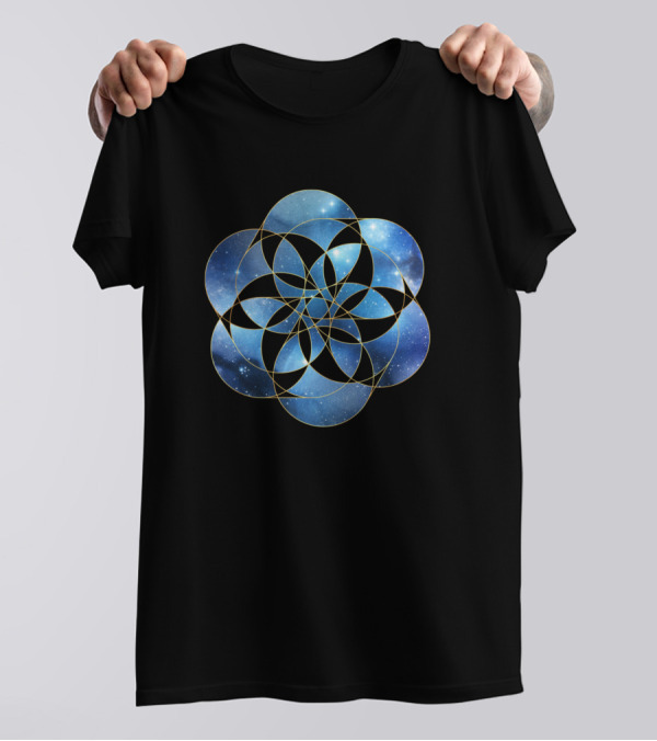Sacred Soul Nebula Cosmic Geometric T-Shirt