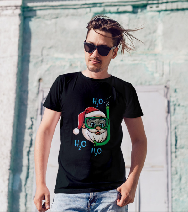 Santa Claus Snorkeling H2O H2O H2O T-Shirt
