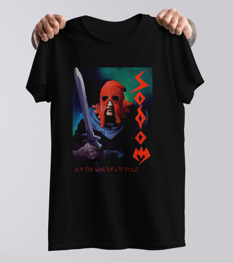 Sodom In The Sign Of Evil Album Cover Warrior T-Shirt