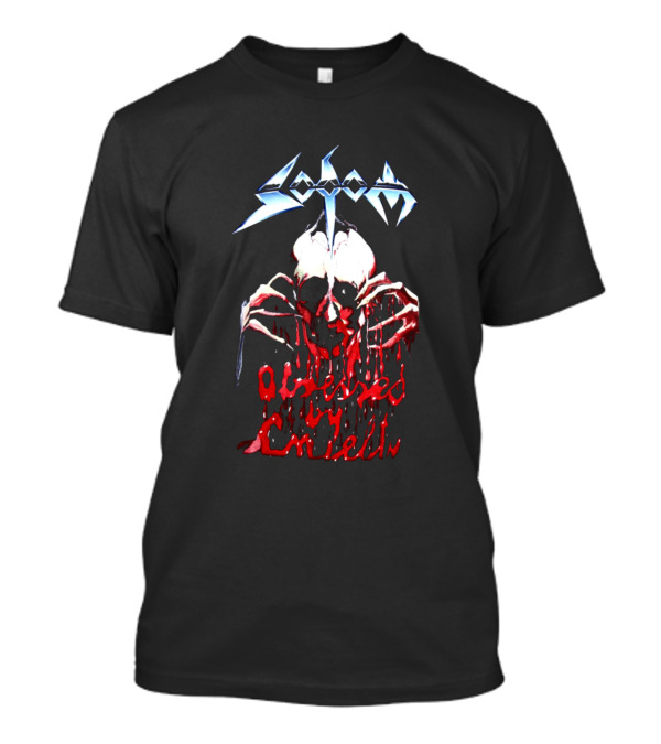 Sodom Obsessed By Cruelty Metal Skull Dripping Effect T-Shirt