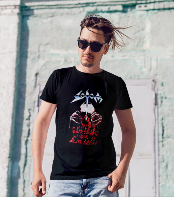 Sodom Obsessed By Cruelty Metal Skull Dripping Effect T-Shirt