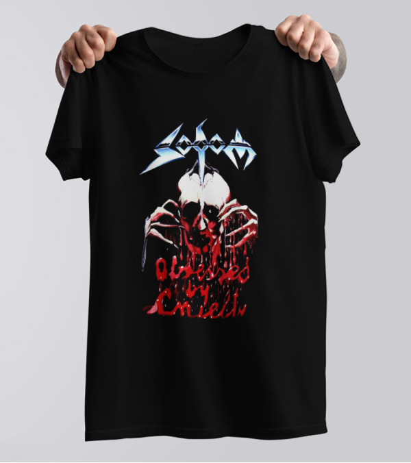 Sodom Obsessed By Cruelty Metal Skull Dripping Effect T-Shirt