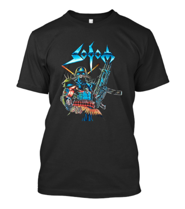 Sodom Rock Band Soldier Cartoon Gun T-Shirt