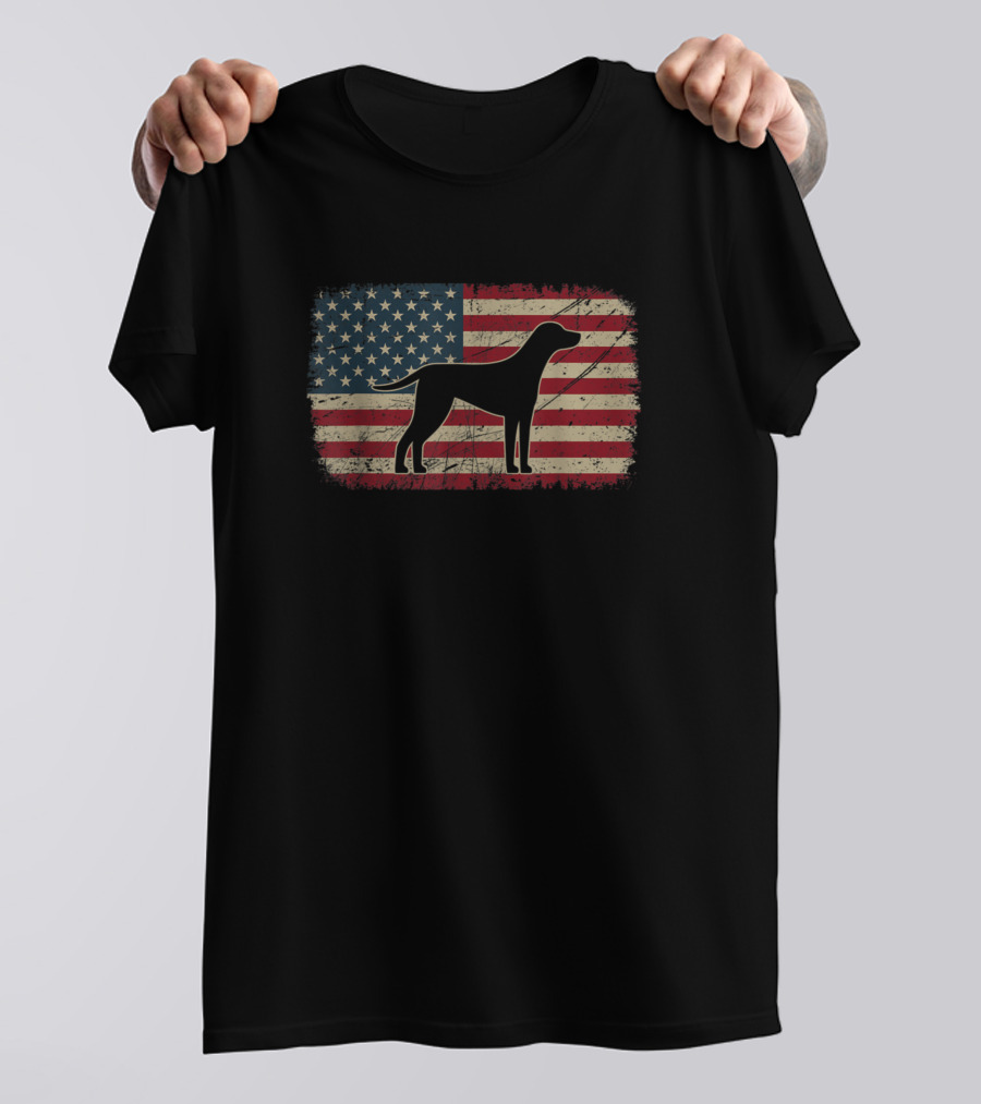 Vintage American Flag Dalmatian T-Shirt