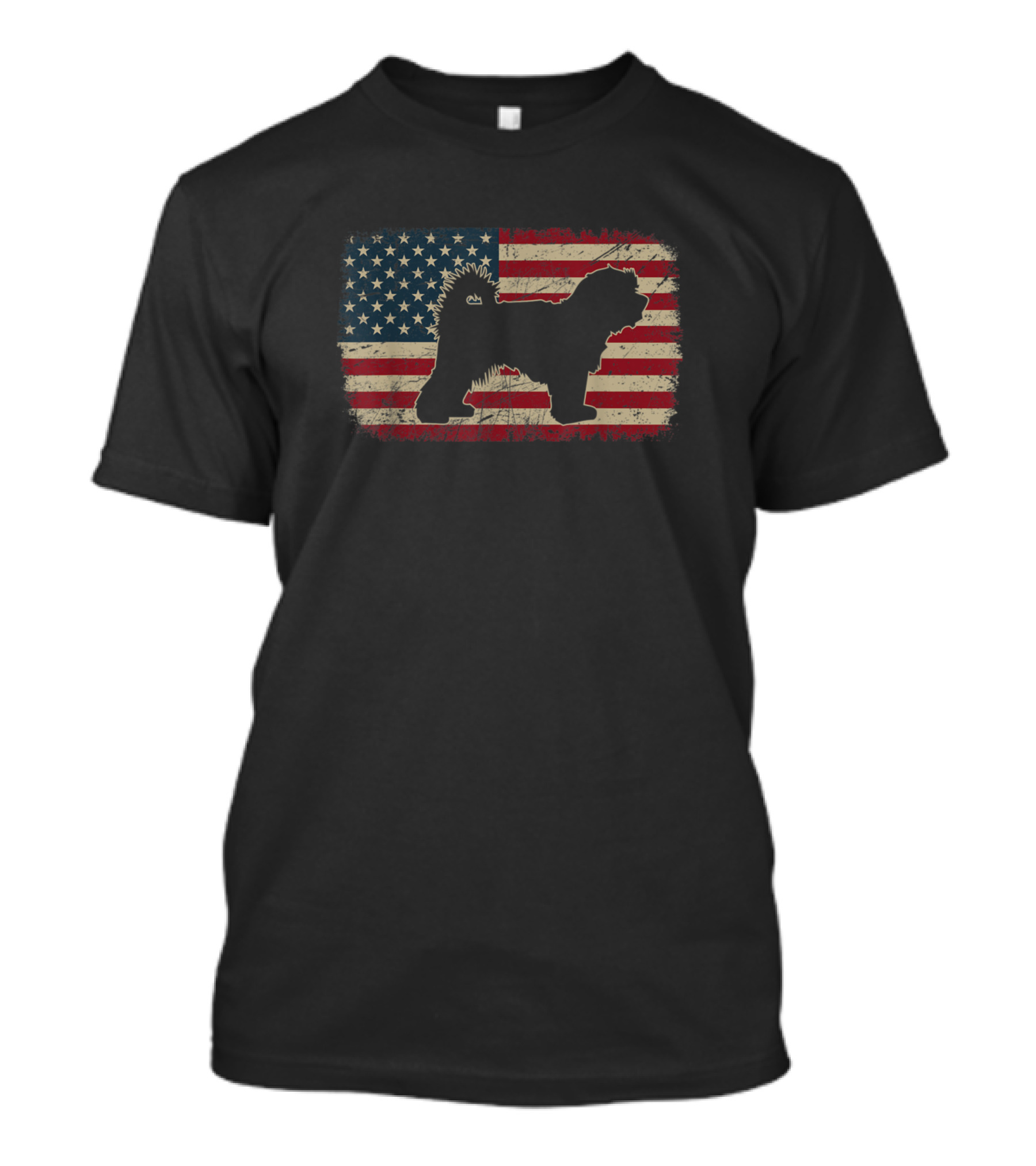 Vintage American Flag Maltese Dog Lover Father's Day T-Shirt